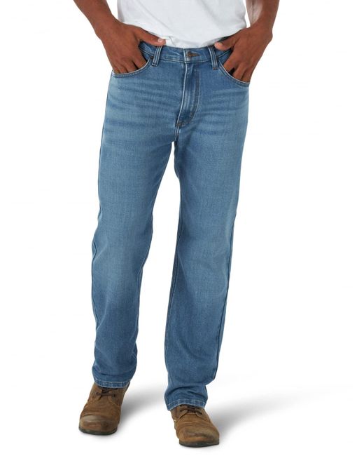 Wrangler Denim Free-to-stretch Regular Fit Jean in Blue for Men - Lyst