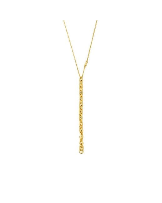 Michael Kors Metallic – Premium Astor Link Lariat-Halskette aus goldfarbenem Sterlingsilber für