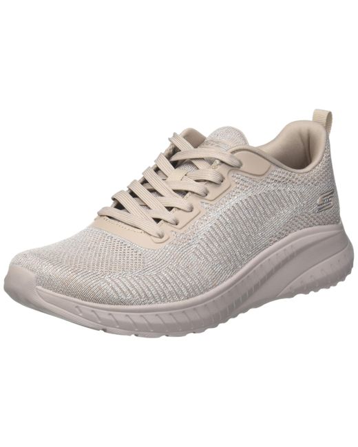 Skechers Metallic Sneakers Donna Bobs Squad Chaos Sparkle Dvine Taupe 117219.tpe