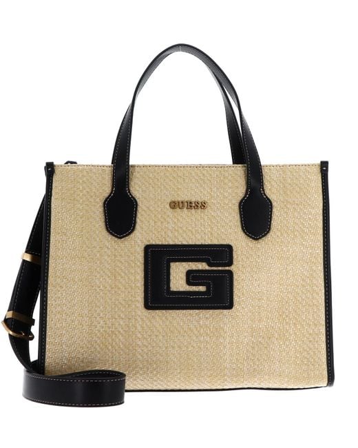 Guess G Status 2 Compartment Tote Natural/black