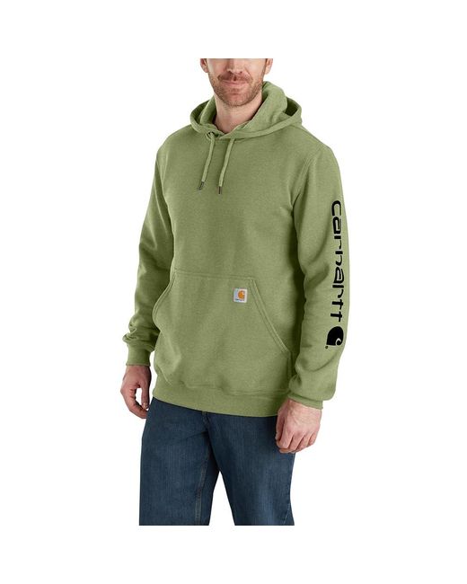 Carhartt Green Loose Fit Midweight Logo Sleeve Graphic Sweatshirt for men