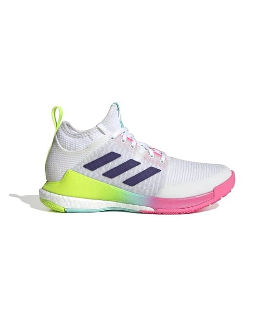 Adidas Blue Crazyflight Mid Footwear White/team Collegiate Purple/flash Aqua 10.5 B