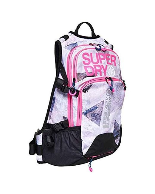 Sac A Dos Ultimate Snow Rescue 15l Frosted Geo Aop Superdry en coloris Rose  | Lyst
