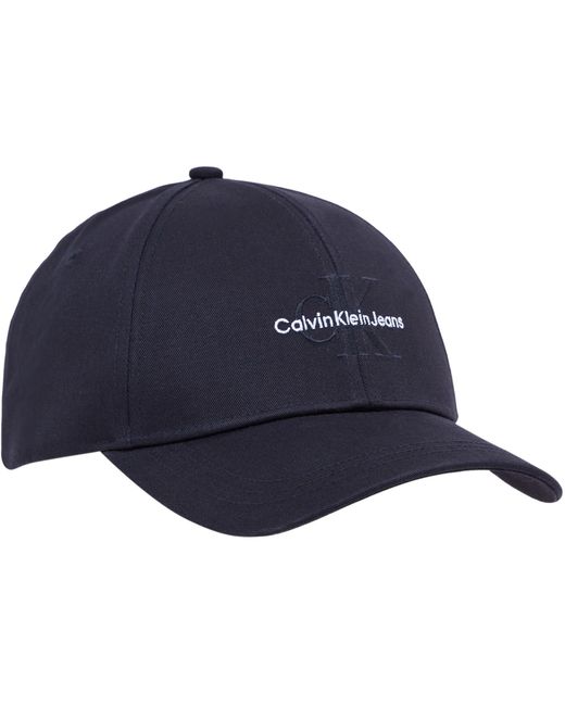 Calvin Klein Blue Mono Logo Embro Cap Cap for men