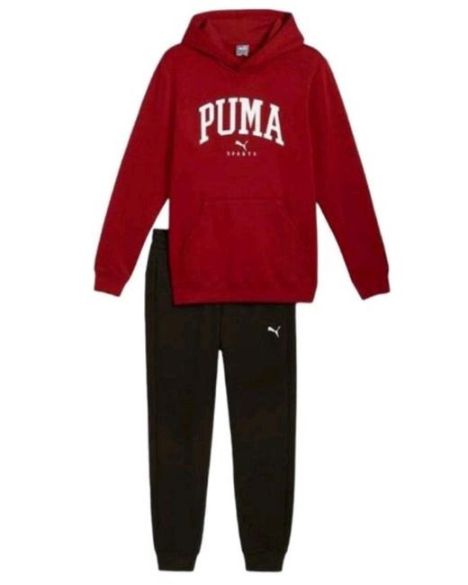 PUMA Squad Hooded Tracksuit Red for men