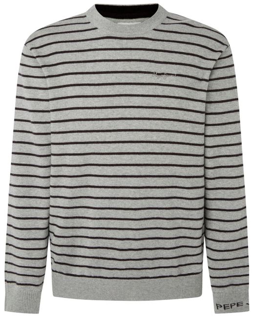 Andre Stripes Pull-Over Pepe Jeans pour homme en coloris Gray