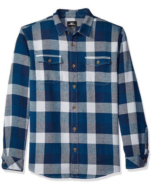 Wilong Sleevehire Flannel Shirt di O'neill Sportswear in Blue da Uomo