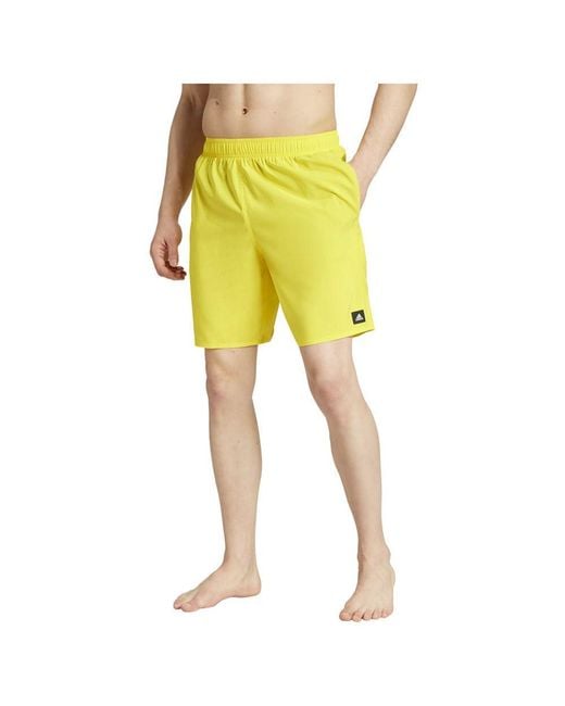 Adidas Verkocht Clx Swim Korte Klassieke Lengte Zwembroek in het Yellow voor heren