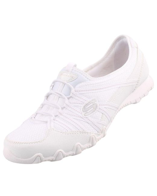 Skechers White Bikers Lite Relive Trainers