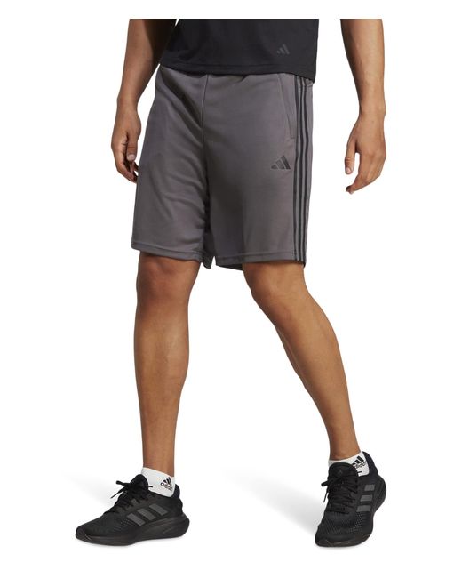 Adidas Black Big Tall Training Essentials Pique 3-stripes Training Shorts for men