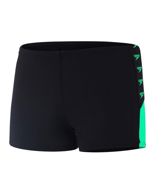 Speedo Blue S Bm Logo Aqua Shorts Black/green 34 for men