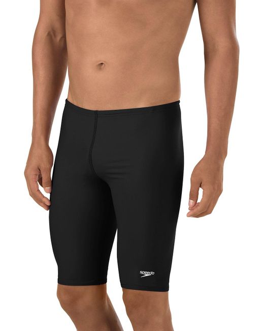 Speedo Black Swimsuit Jammer Powerflex Eco Solid Adult Short for men
