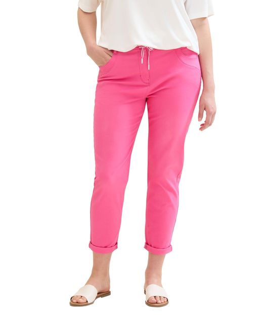 Tom Tailor Pink Plussize Tapered Relaxed Hosemit Kordelzug