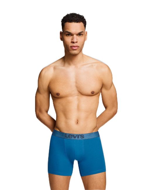 Levi's Levis Mel Wb Boxer Brief Org Co 2p in het Blue voor heren