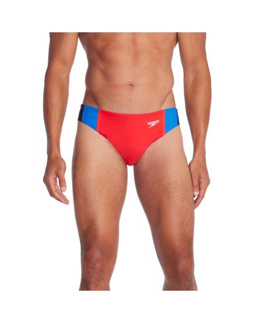 Speedo Red Swimsuit Brief Eco Flex 2" Outseam Beachstar Swim for men