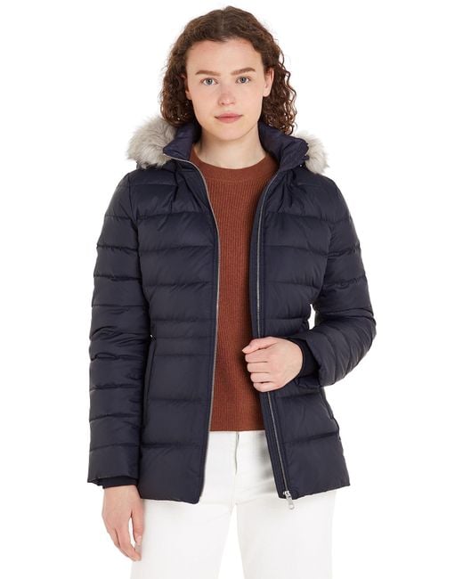 Tommy Hilfiger Blue Tyra Fell Daunenjacken