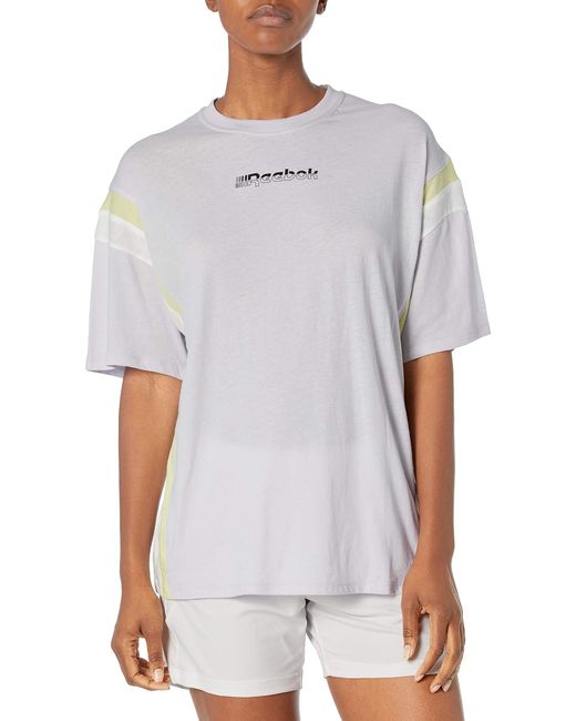 Reebok White Workout Ready Meet You There Oversized Tee