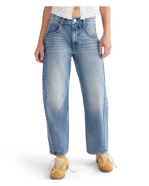 Aéropostale Women's Blue Aéropostale Mid-rise Barrel Leg Jean