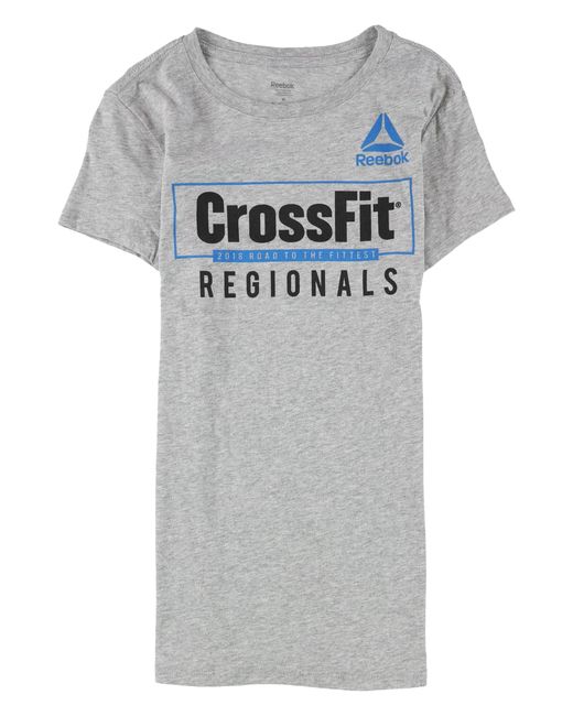 Reebok Gray S 2018 Road To The Fittest Graphic T-shirt