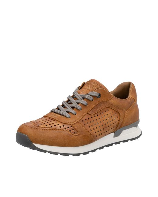 Rieker Schnürschuh Retro Leder atmungsaktiv Light TR lose Einlage U0312 in Brown für Herren
