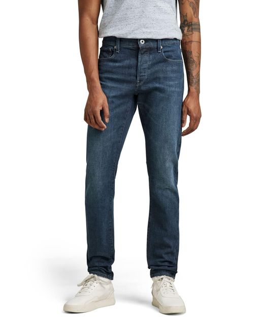 3301 Slim Jeans Vaqueros G-Star RAW de hombre de color Blue