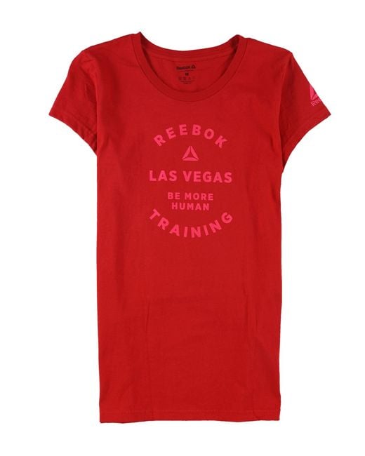 Reebok Red S Las Vegas Training Be More Human Graphic T-shirt