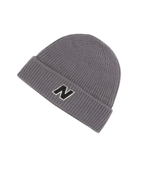 New Balance Gray , , Winter Watchmans Block N Wool Beanie, All Ages, One Size Fits Most, Zinc