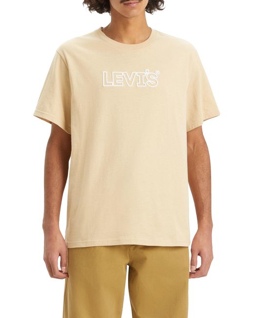 Levi's Ss Relaxed Fit Tee T-shirt in het Natural voor heren