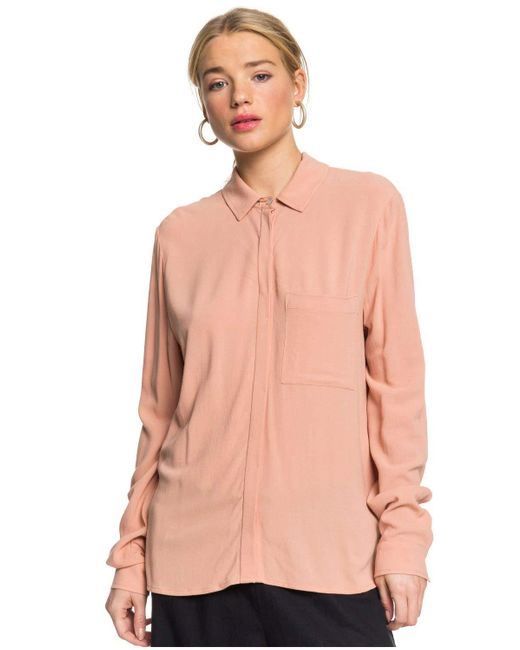 Roxy Pink Long Sleeve Shirt - Long Sleeve Shirt - - M