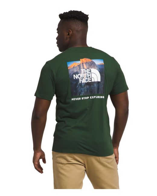 The North Face Green Short Sleeve Box Nse Tee for men