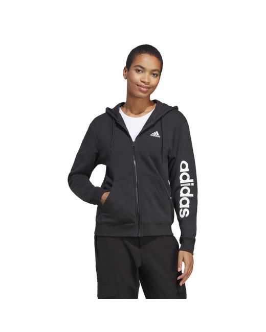 Adidas Essentials Linear Full-zip Hoodies in het Black