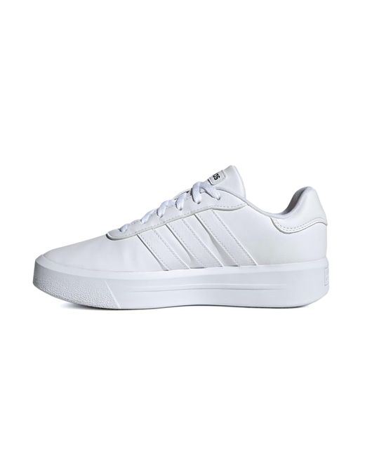 Court Platform Shoes Plain Adidas de color White