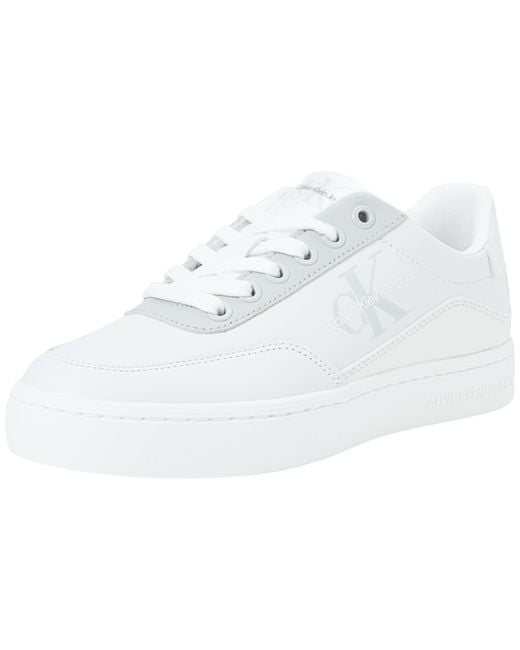 Calvin Klein Black Jeans Cupsole Sneaker aus Leder