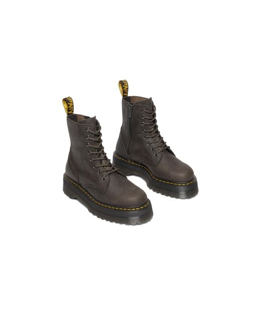 Stivali alla moda unisex Jadon in pelle con lacci di Dr. Martens in Black