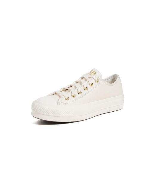 Sneakers Chuck Taylor all Star Lift Platform Gold Panna da Donna 41 di Converse in White