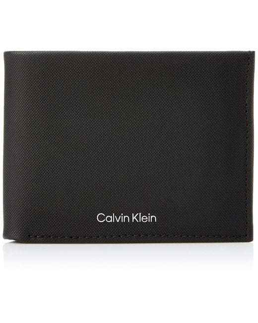Calvin Klein Black Must Trifold 10cc W/coin Wallets for men