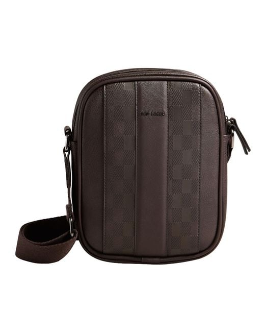 Ted Baker Black Faux Leather Flight Bag