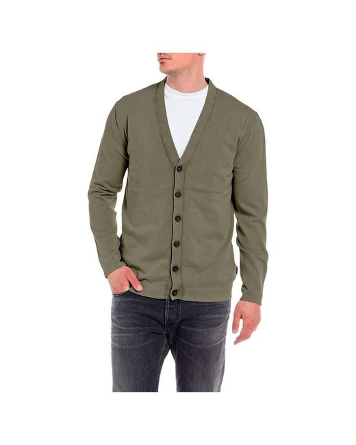 Replay Green Uk2752 Cardigan Sweater
