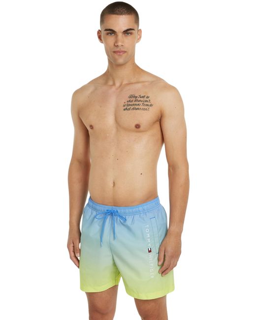 Tommy Hilfiger Blue Thb Ombre Clssc Swim Sn42 for men