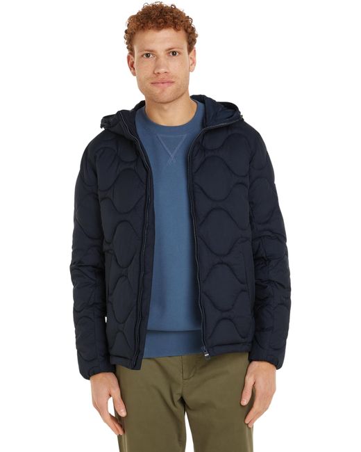 Tommy Hilfiger Onion Gequilted Hooded Jas Mw0mw36585 in het Blue voor heren
