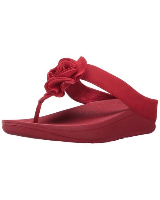 Fitflop Red Florrie Toe-thong Sandal