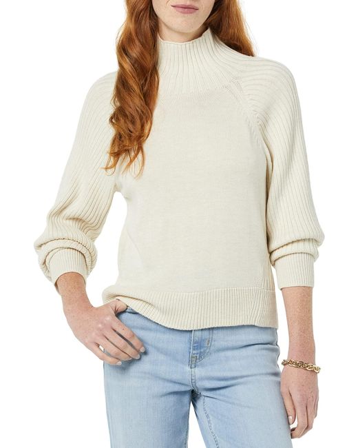 Amazon Essentials White Ultra-soft Oversized Cropped Cocoon Sweater