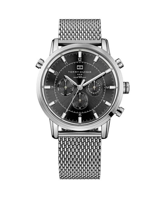 Tommy 1790877 Silver-tone Steel Watch in Silver/Black (Metallic) Men - Save - Lyst