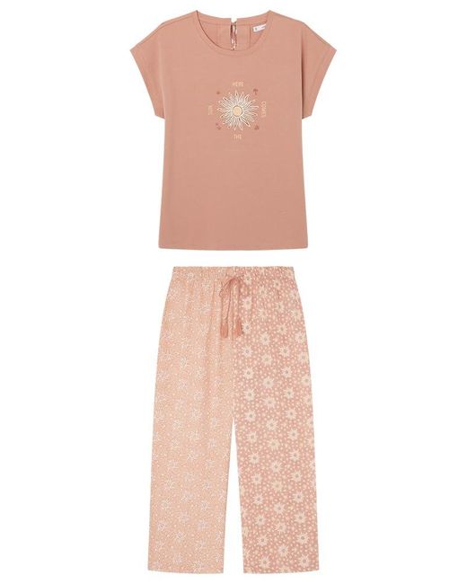 Pijama 100% algodón Rosa Capri Juego Women'secret de color Pink