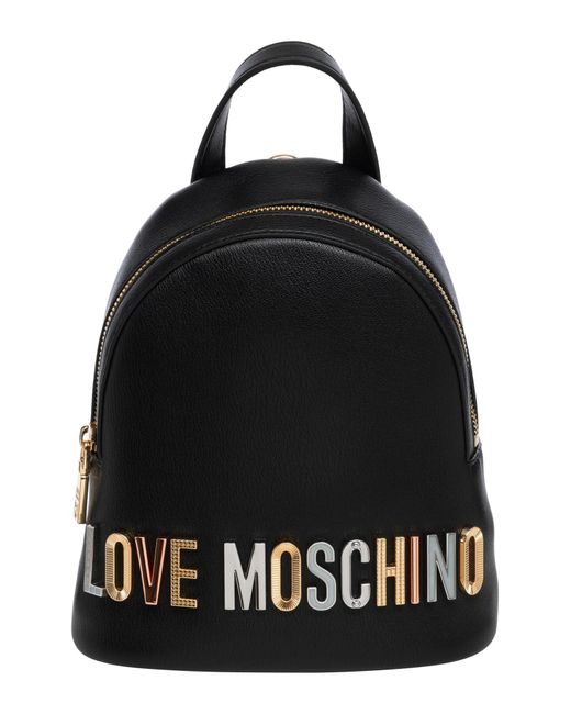 Zaino rhinestone logo di Love Moschino in Black