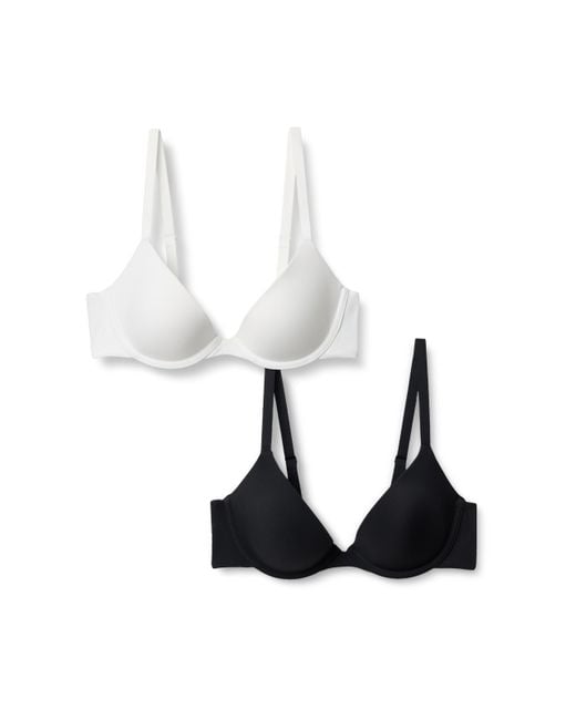 Amazon Essentials White Bügel-BH Mit Rundhalsauschnitt Und Mikrofaserfutter