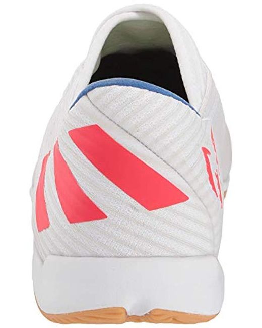 Adidas Lace Nemeziz Messi 19 3 Indoor Soccer Shoe In White For Men
