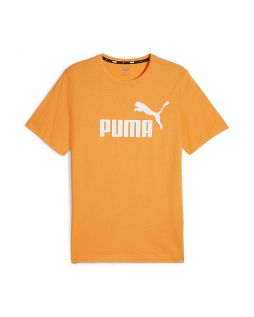 T- Shirt avec Logo Ess PUMA pour homme en coloris Orange