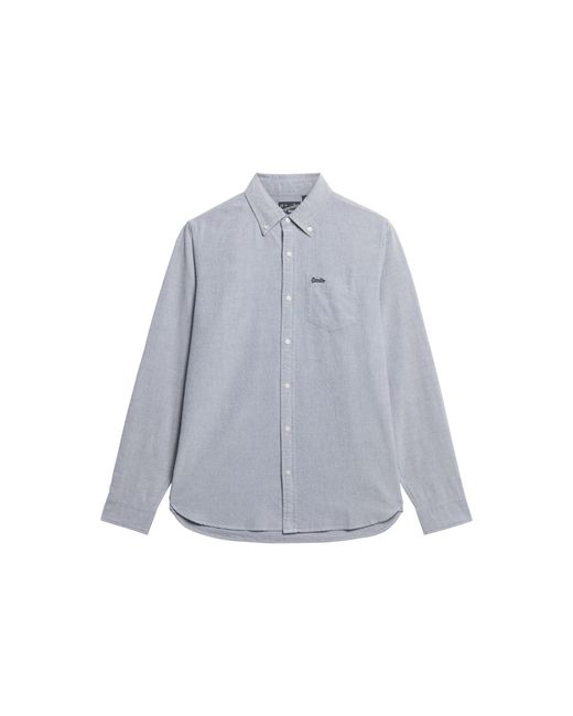 Chemise à ches Longues R2-L/S Shirt Superdry pour homme en coloris Gray