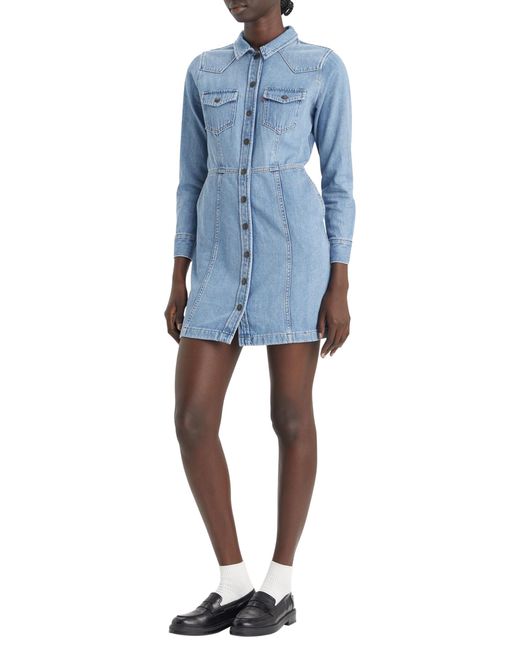 Pl Flynn Western Dress Vestido Informal Levi's de color Blue